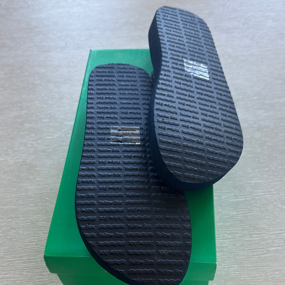 Yellow Box Navy Blue Sandals with Silver Accents - Picture 2 of 3